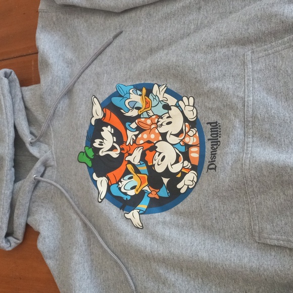 Disneyland Resort Gray Hoodie with Classic Characters Medium - Picture 2 of 7